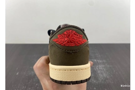 (KIDS)TRAVIS JORDAN 1 CQ4277-0011 'MOCHA' SCOTT AIR LOW X 1107